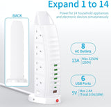 8 Plug Extension Lead