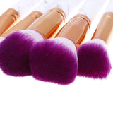 10 Piece Marble Makeup Brush Set