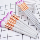 10 Piece Marble Makeup Brush Set