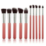 10 Piece Pink Brush Set