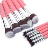 10 Piece Pink Brush Set
