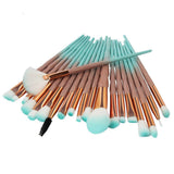 20pc Diamond Makeup Brush Set