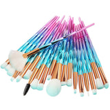 20pc Diamond Makeup Brush Set