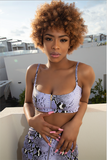 Ada Short Curly Brown Afro Wig