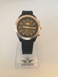 Black & Rose Gold Quartz Wrist Watch - Direct Savings Online