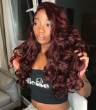 Berry Boujee Burgundy Wavy Wig