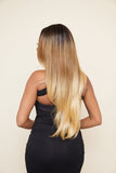 Charlize Long Brown to Blonde Wavy Wig