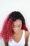 Fia Fia Long Black & Red Curly Wig