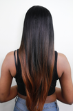 My Darlin Straight Black with Ombre Highlights Wig