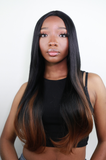My Darlin Straight Black with Ombre Highlights Wig