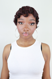 Pana Burgundy Curly Pixie Cut Wig