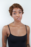 Pana Honey Brown Curly Pixie Cut Wig