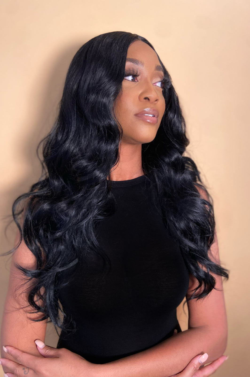 Paris Long Black Wig