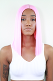 Pink Sherbet Long Straight Bob Wig