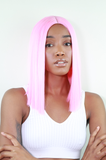 Pink Sherbet Long Straight Bob Wig