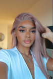 Rosé Long Wavy Pink Wig