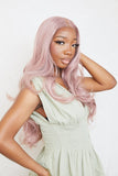 Rosé Long Wavy Pink Wig