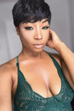 Sauce Black Straight Pixie Wig