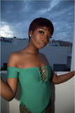 Sauce Burgundy Pixie Cut Wig