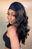 Tamara Curly Black Head Band