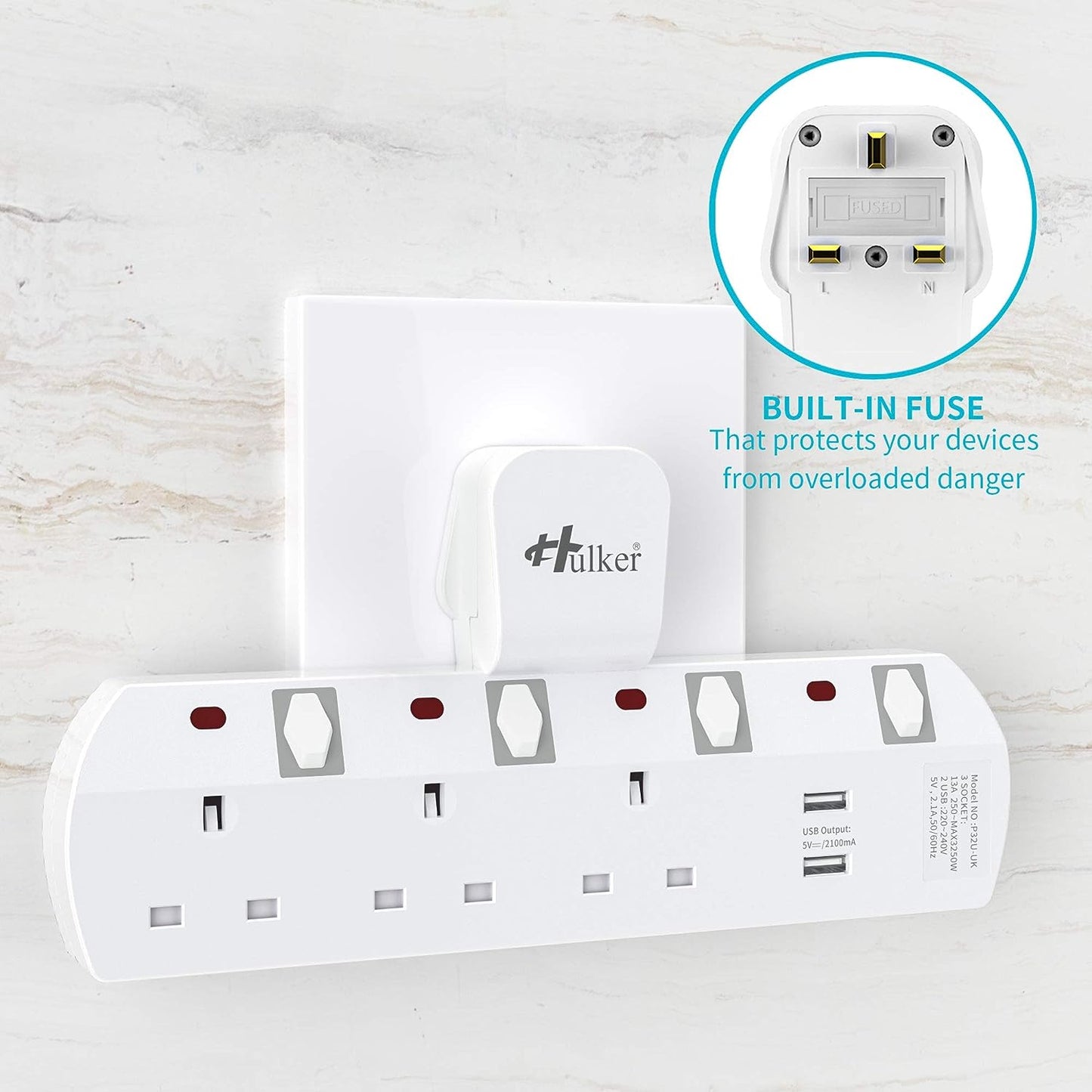 3 Plug Extension Lead