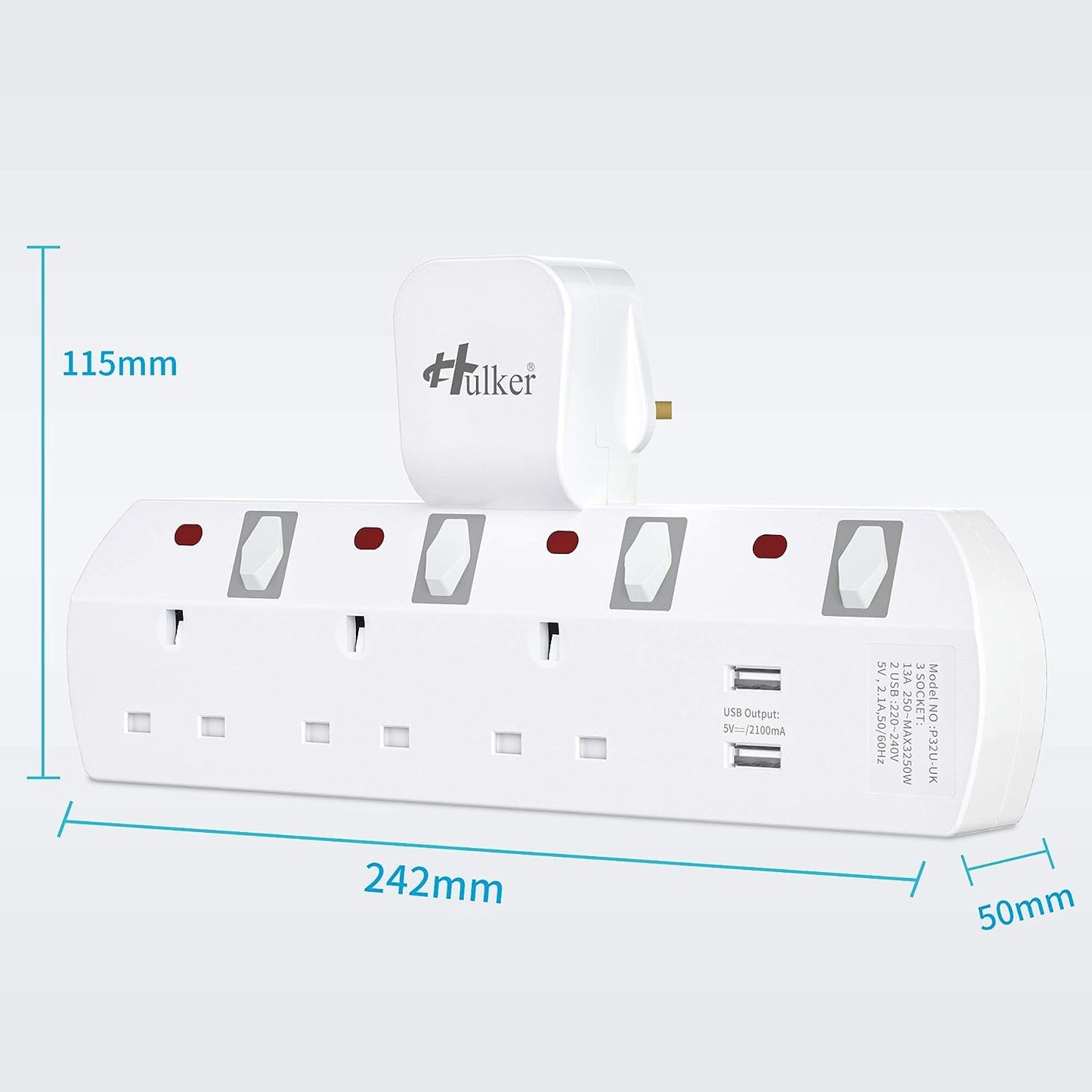 3 Plug Extension Lead