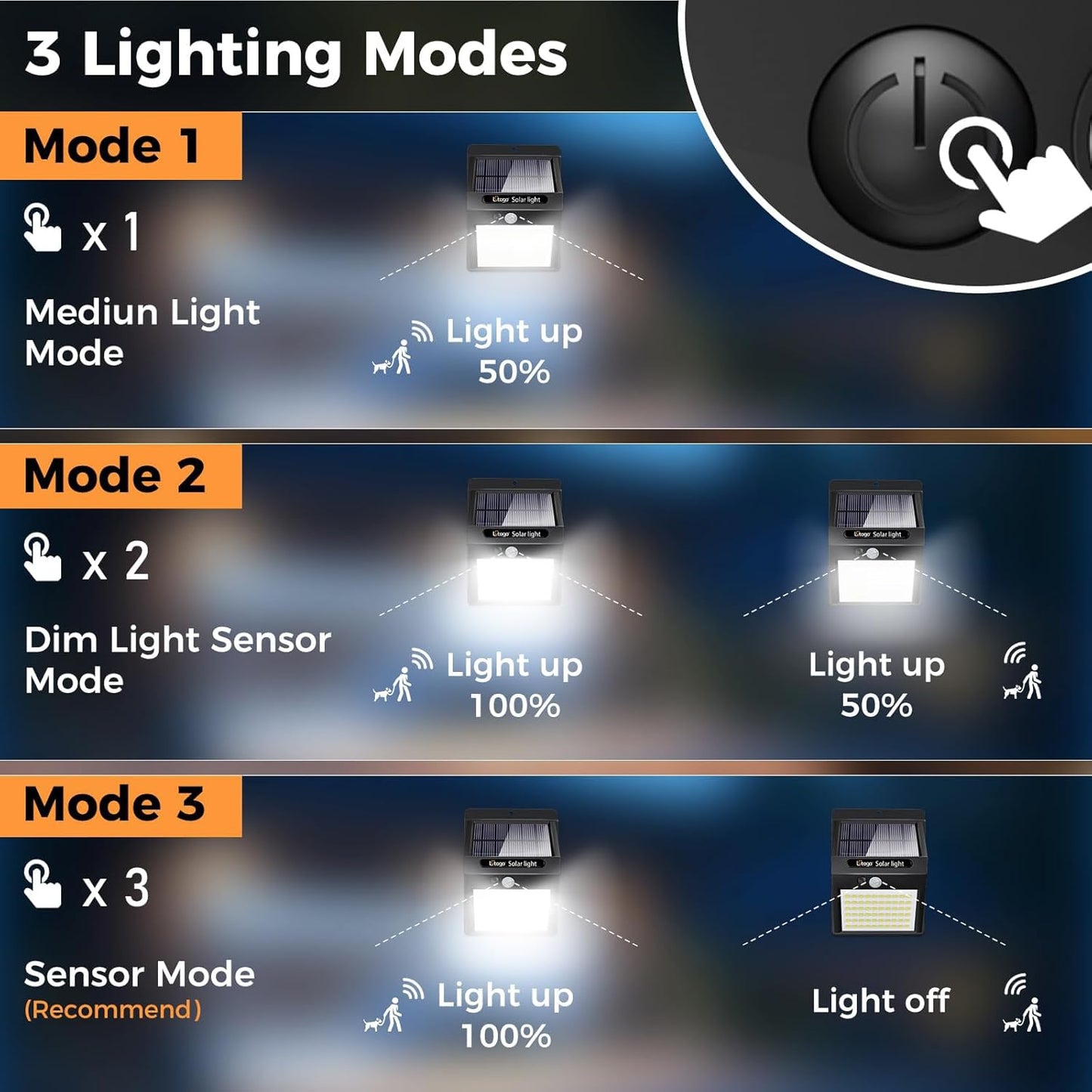 6 Outdoor Solar Motion Lights