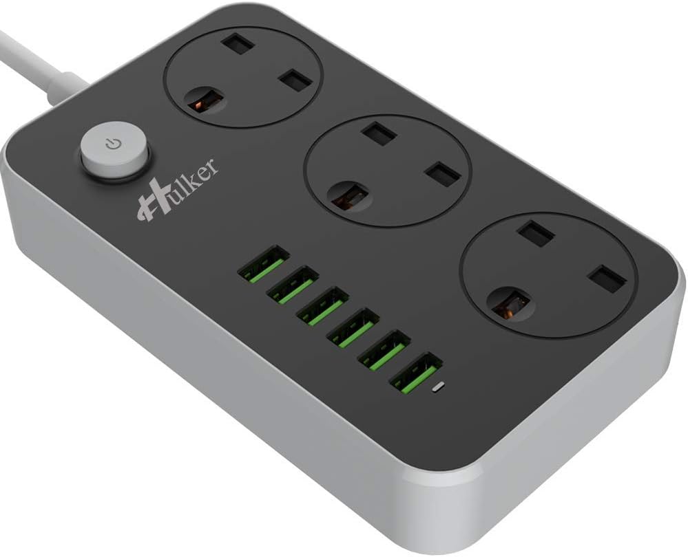 3 Way 6 USB Port Extension Lead