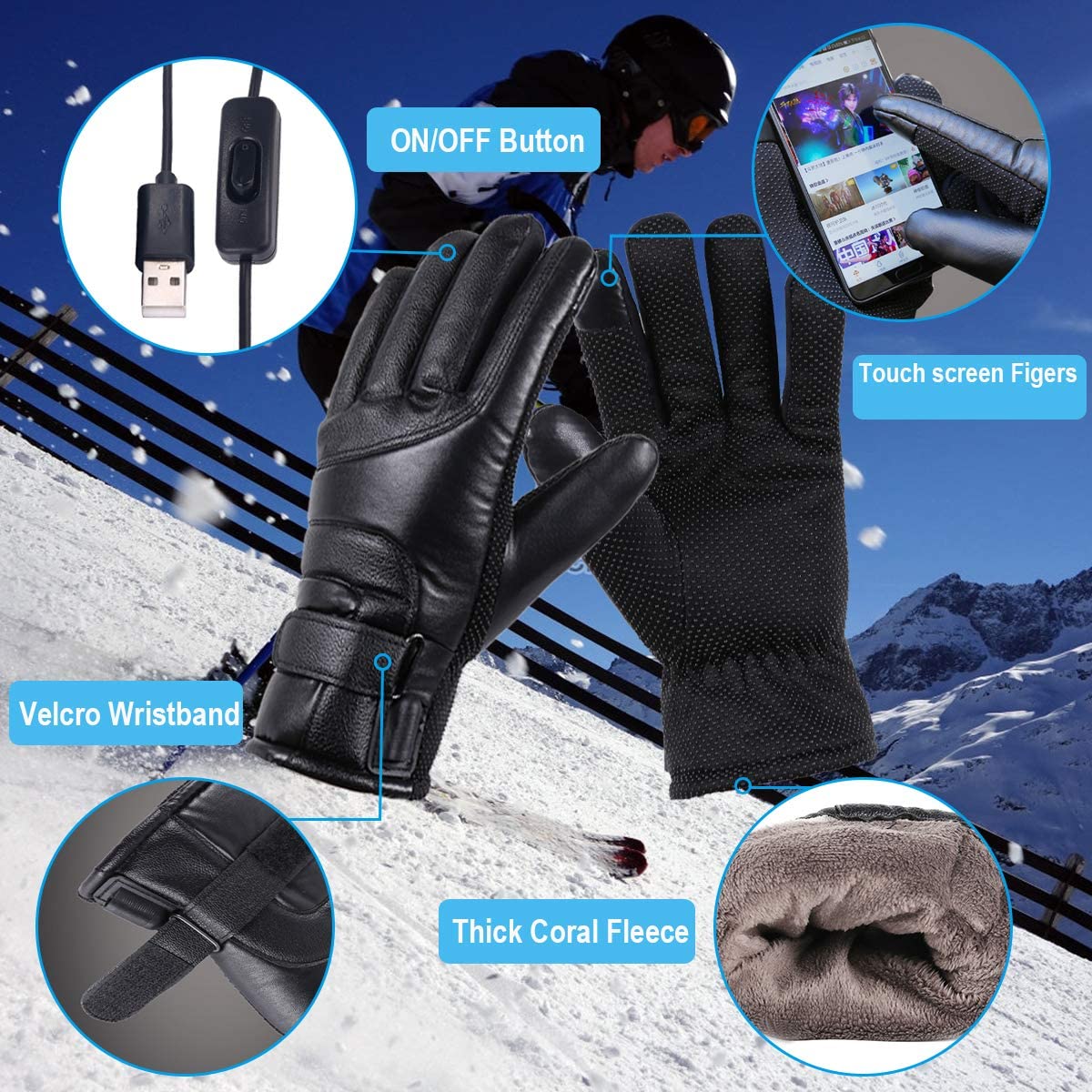 Electric Heated USB Glove