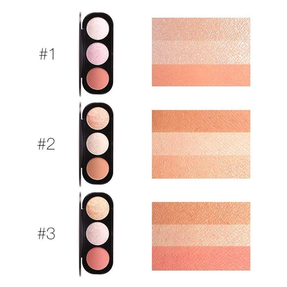 Triple Colour Blush & Highlighter Palette
