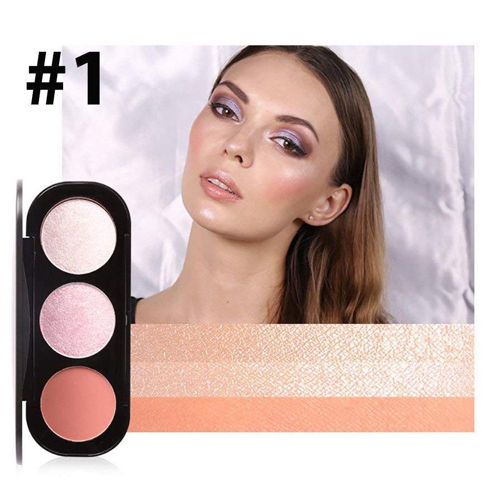 Triple Colour Blush & Highlighter Palette
