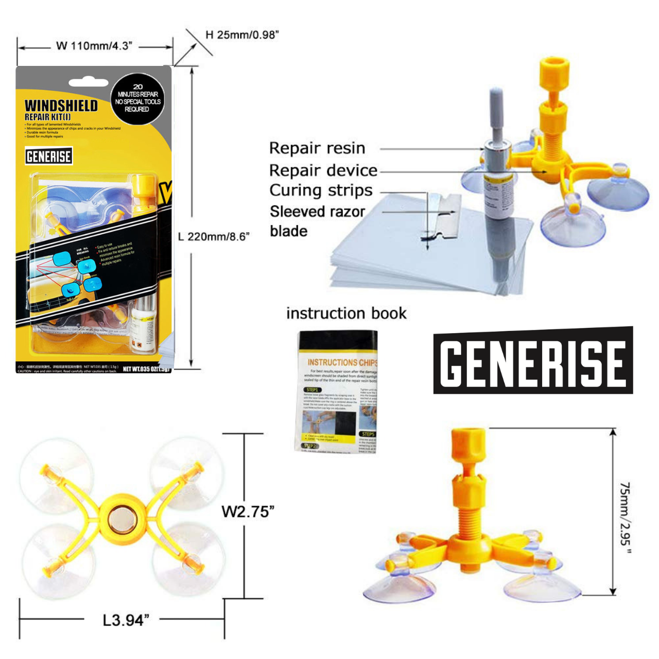 Premium Windshield Repair Kit