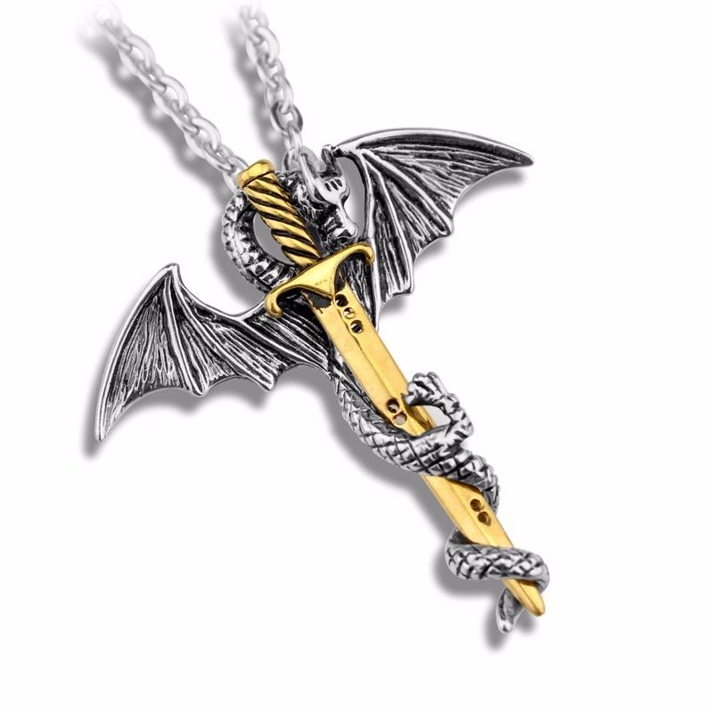 Sword and Dragon Necklace