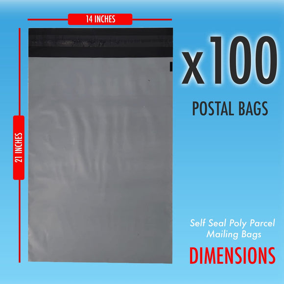 35.5cm x 53.3cm Grey Postal Bags