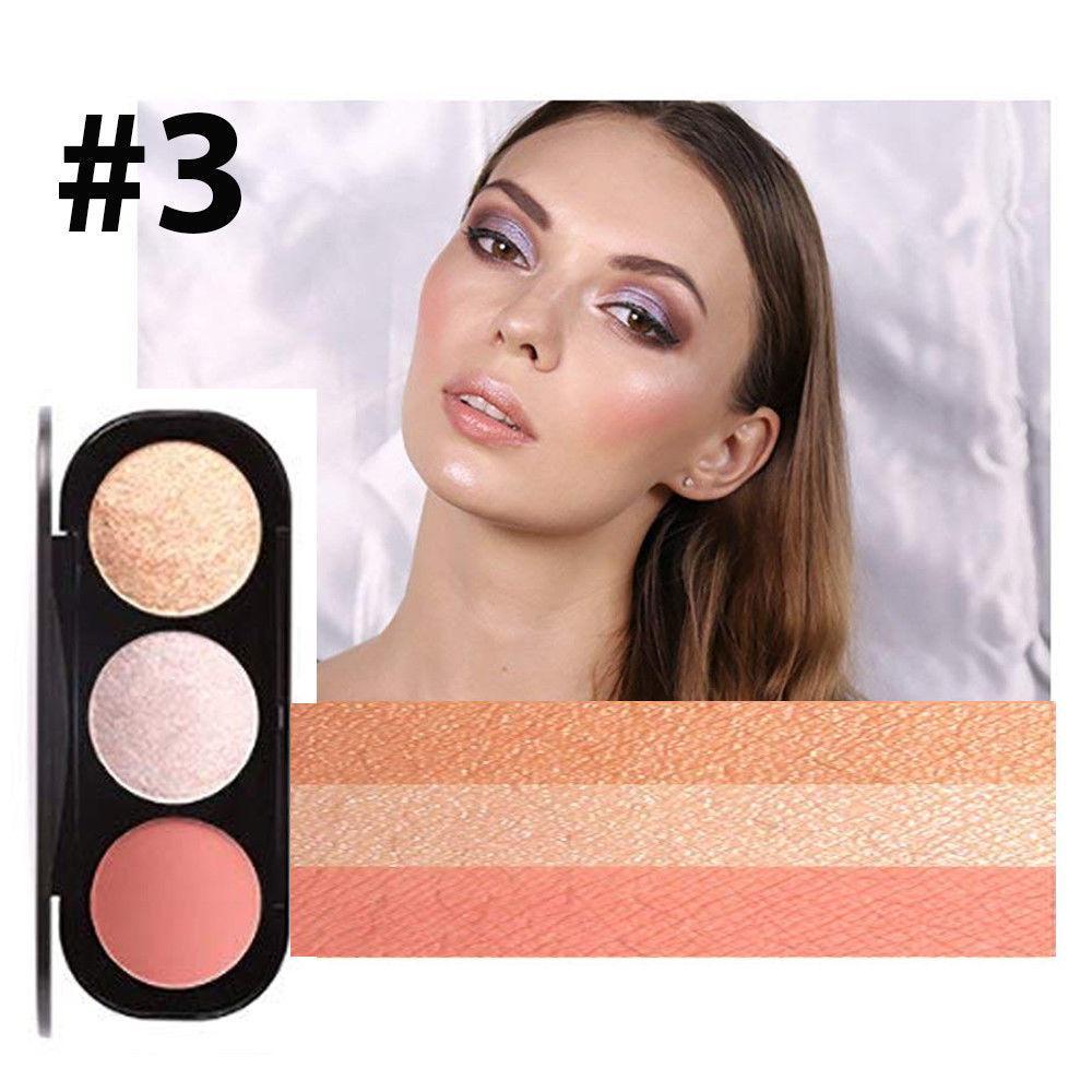 Triple Colour Blush & Highlighter Palette
