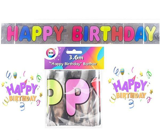 Happy Birthday Balloon Banner