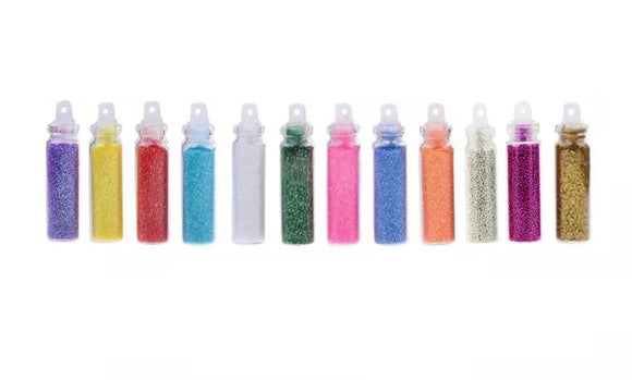 12 Mini Glitter Bottles