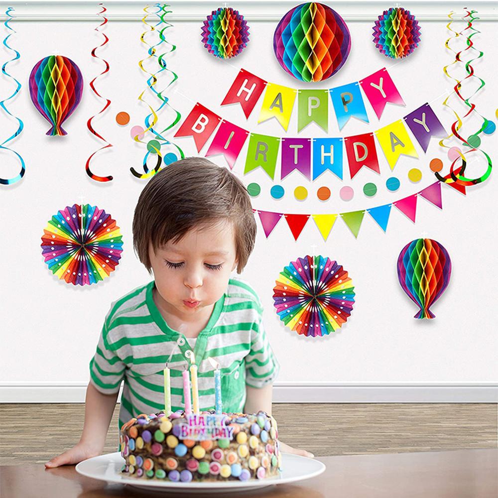 Birthday Banner and Honeycomb Set