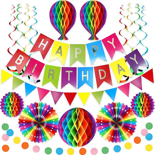 Birthday Banner and Honeycomb Set
