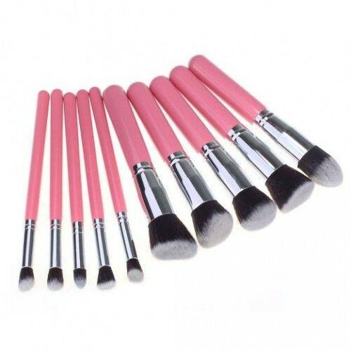 10 Piece Pink Brush Set