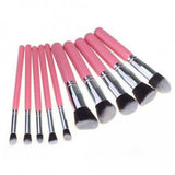 10 Piece Pink Brush Set