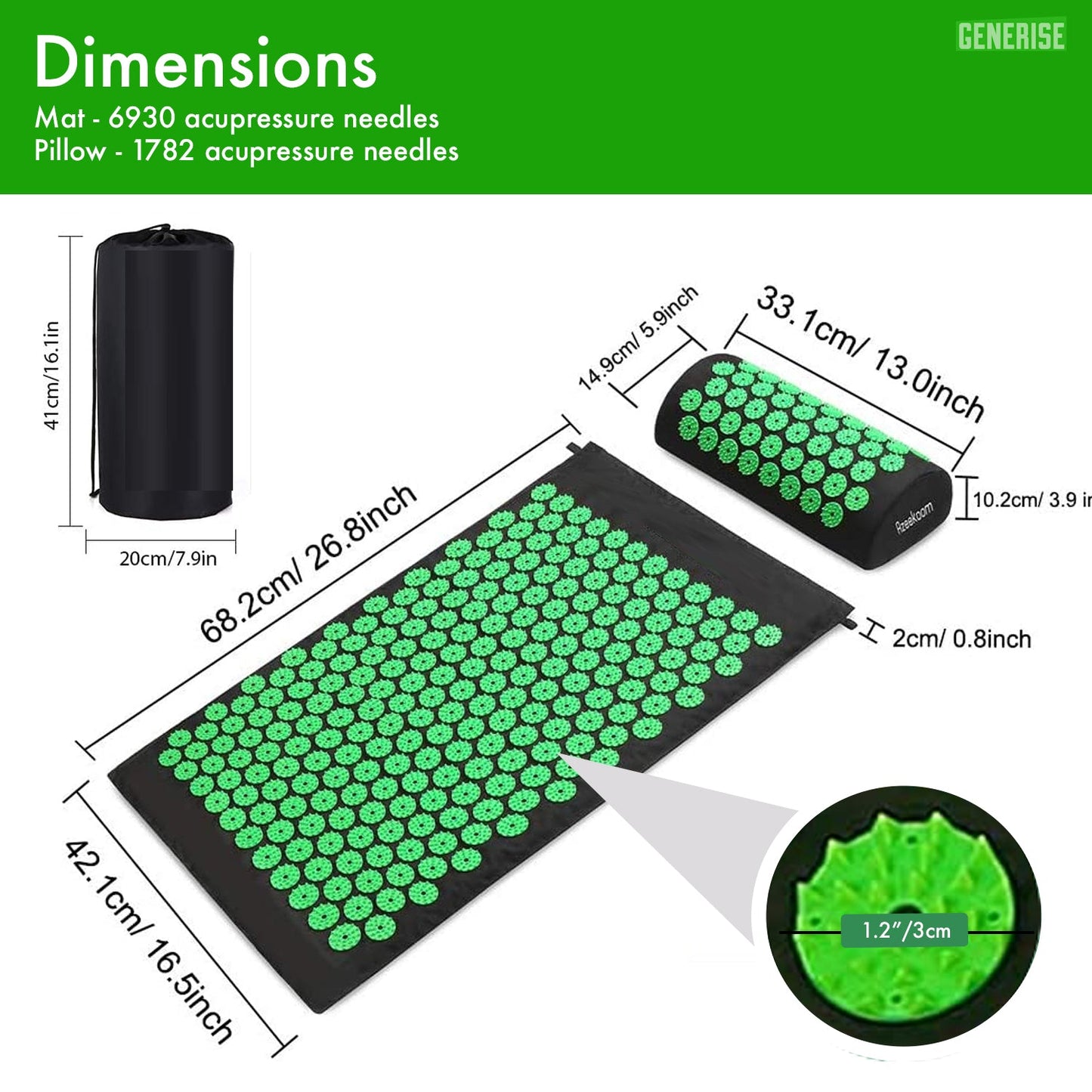 Acupressure Mat with Pillow