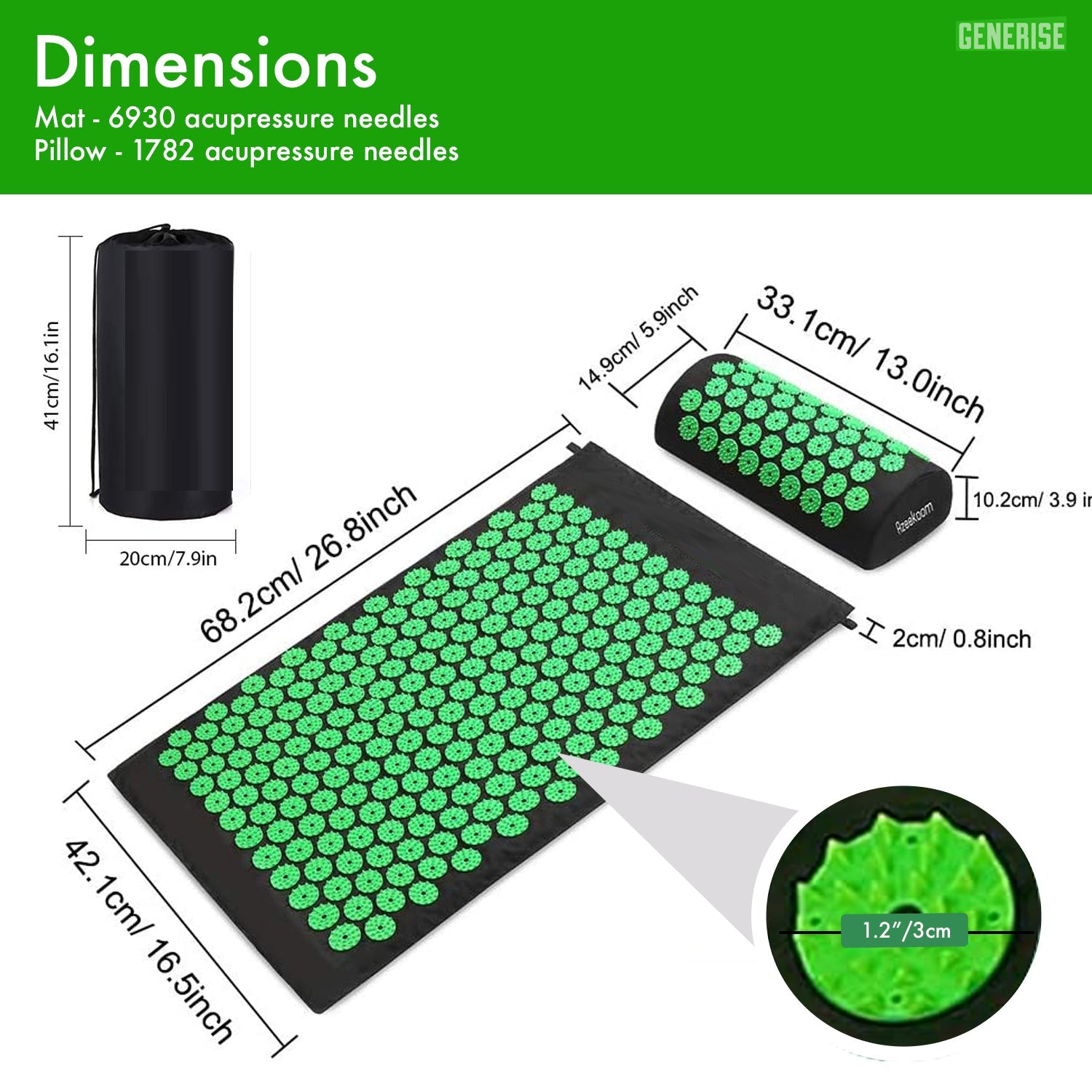 Acupressure Mat with Pillow
