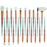 20pc Diamond Makeup Brush Set