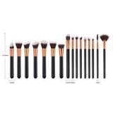 16pc Kabuki Makeup Brush Set
