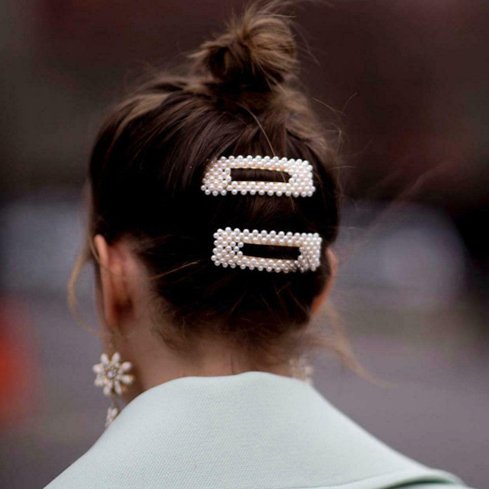 3 Pearl Hair Clips