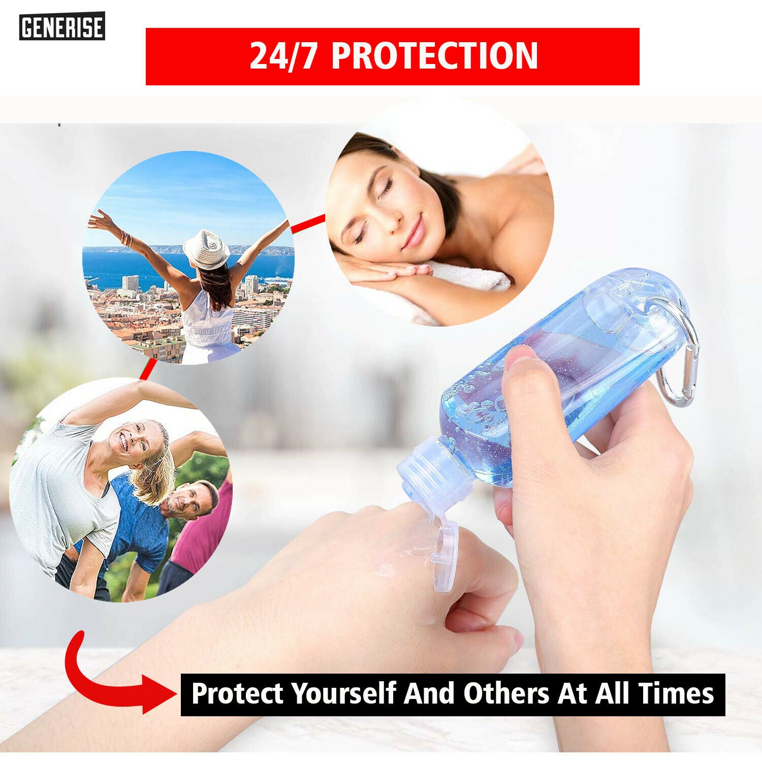 50ml Clear Flight Safe Travel Bottle