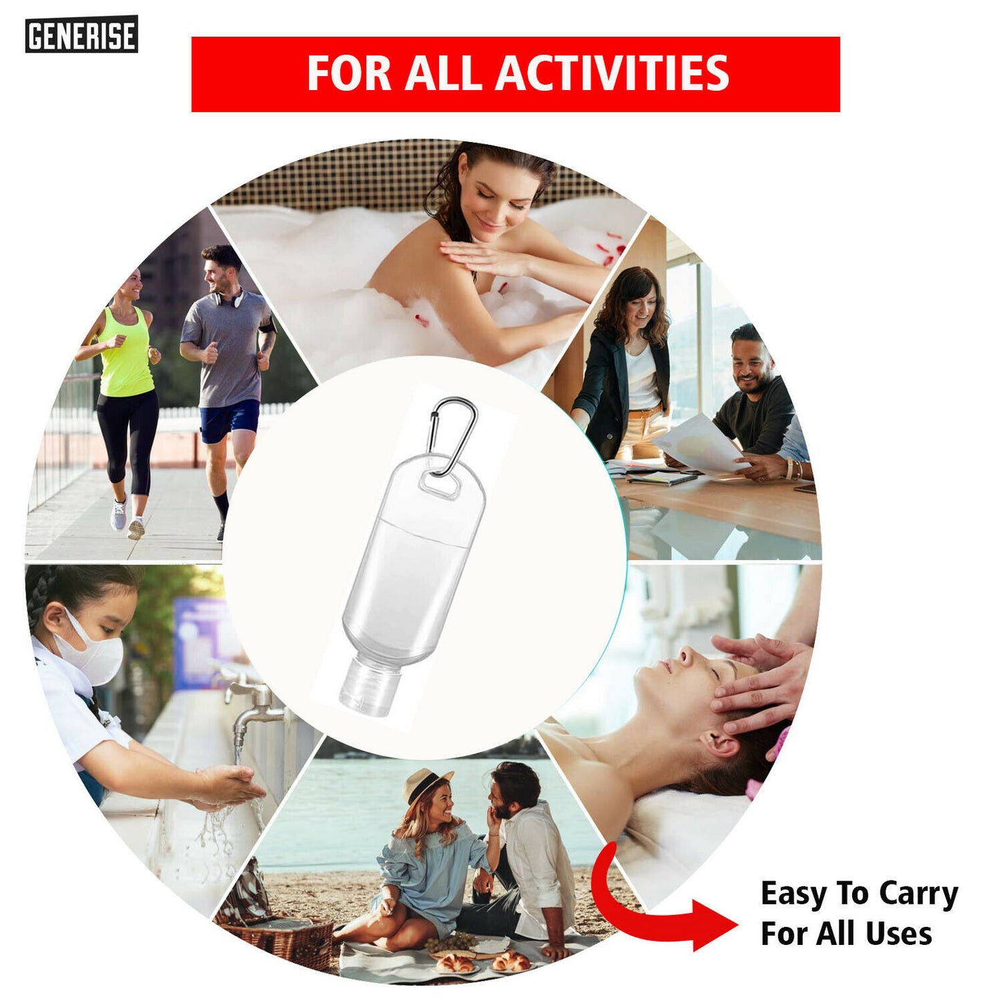 50ml Clear Flight Safe Travel Bottle