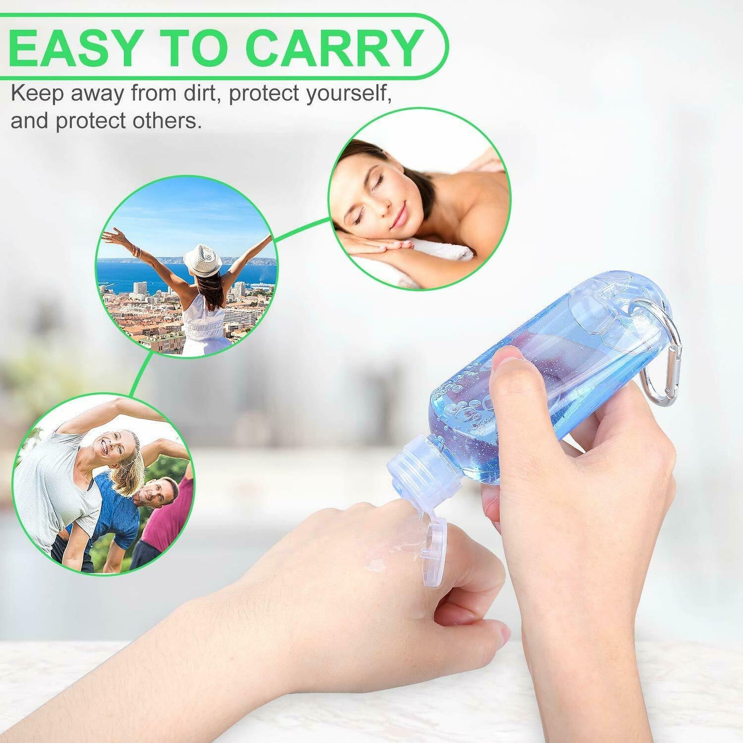 50ml Clear Flight Safe Travel Bottle