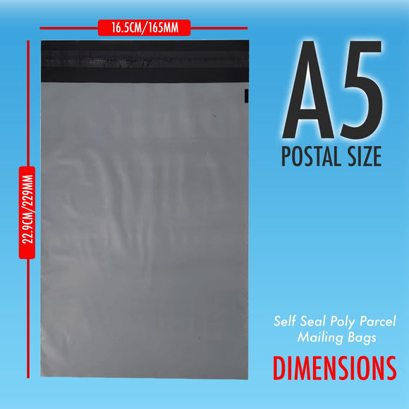 A5 Grey Postal Bags